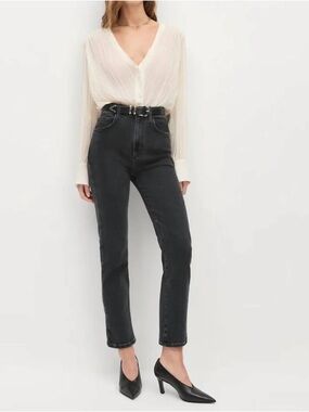 Favorite Daughter Valentina Cigarette Jean in Tupelo Charcoal NWT Size 26